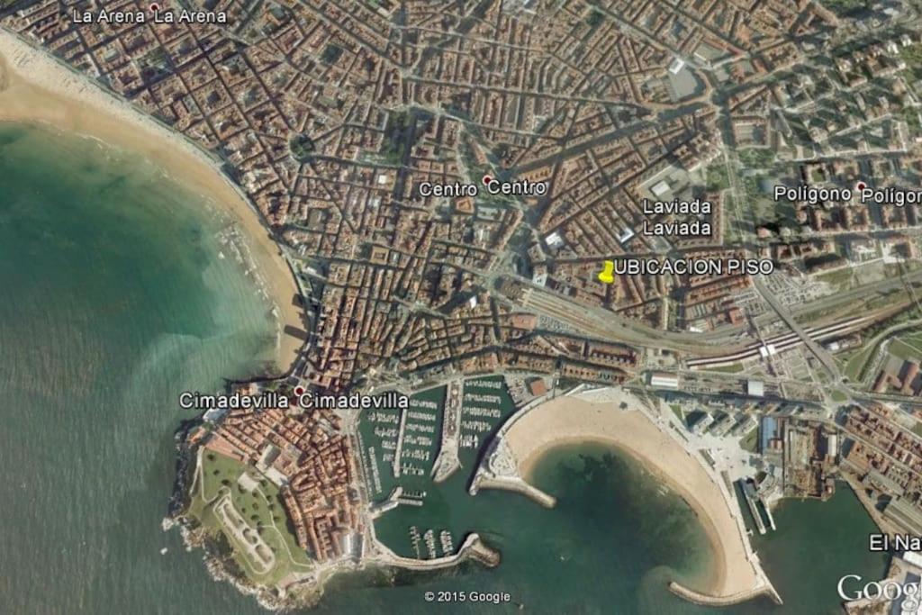 A Un Paso De La Playa, Amplio Apartamento Gijón Eksteriør billede